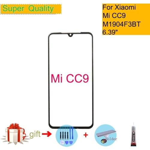 6.39" For Xiaomi Mi CC9 Touch Screen Panel Front Outer Glass Lens For Xiaomi CC9 M1904F3BT Front Glass Touch screen Replacement