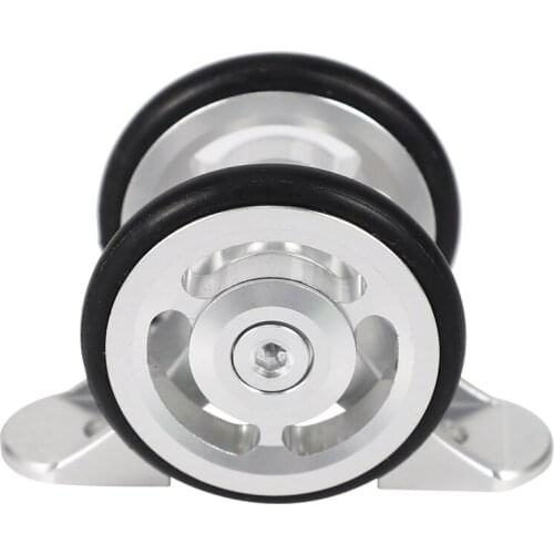 Folding Bike Easy Wheel Bicycle Mudguard Bearing Double Wheel Rear Fender Wheel for Brompton Folding Bicycle Accessories Silver