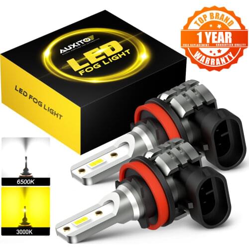 AUXITO 2x H8 H11 H16 LED Canbus 9005 HB3 HB4 LED Fog Lights for Hyundai Santa Fe Tucson I20 I30 Solaris Sonata Creta IX35 Accent