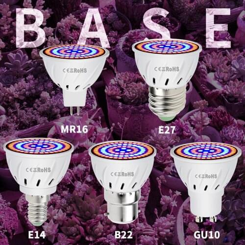 LED Grow Light 220V E27 MR16 GU10 E14 B22 Hydroponic LED Plant Indoor Grow Lights