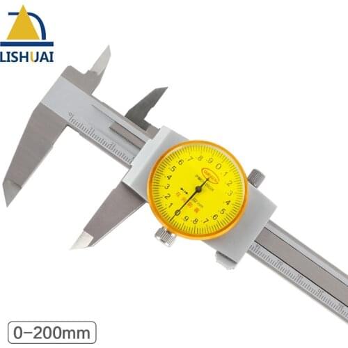 0-200mm Shockproof Stainless Steel Dial Caliper/Vernier Caliper with Inside, Outside, Step and Depth Measurement