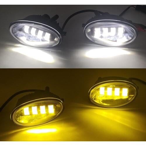1Pair Car LED Fog Light For Honda JAZZ FIT 2012-2014 For CIVIC 2009-2015 For ACCORD 2008-2013 Fog lamp DRL Daytime Running Light