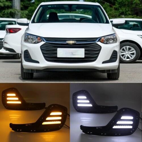 1 Pair For Chevrolet Cavalier 2020 Daytime Running Lights Turn Signal Fog Lamp Cover LED DRL Car Styling