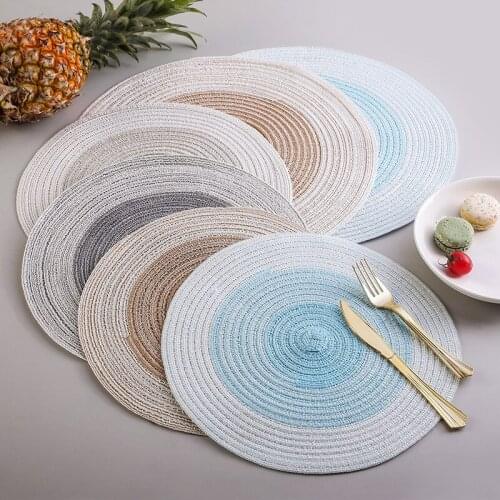 1PC Handmade Round Coaster Pad Cotton Yarn Tea Coffee Cup Mat Insulation Placemat Table Decoration Accessories Durable Cup Pad
