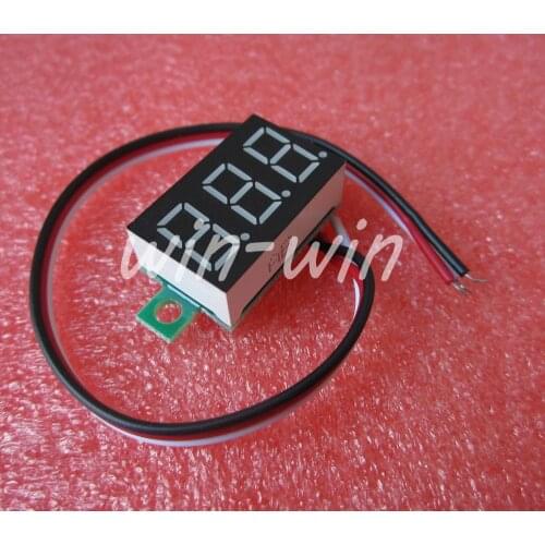 1pcs three-wire 0.36` blue LED DC digital voltage surface panel instrument DC 0-32V electronics diy electronics
