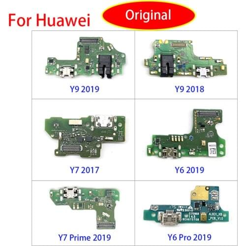 Dock Connector Micro USB Charger Charging Port Flex Cable Microphone Board For Huawei Y6 2017
