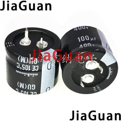 10pcs Genuine NICHICON GU 400V100UF 25X20mm electrolytic capacitor 100uF/400v CE 105 degrees 100uf 400v gu