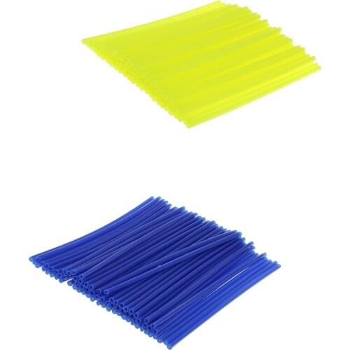 144 Pieces Universal Motocross Wheel Rim Spoke Wraps Skins Cover Deep