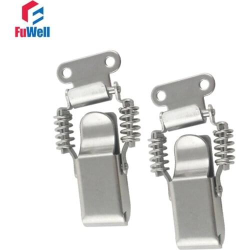 2pcs R008 Spring Loaded Box Buckle 201 Stainless Steel Toggle Latch Catch Hasp