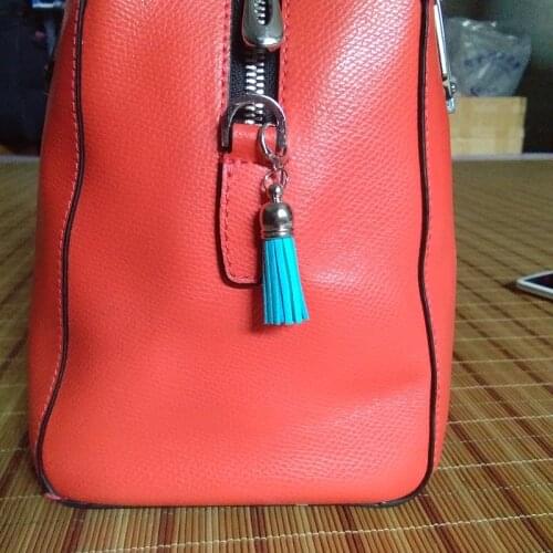20 Color 4 cm Suede Tassel Key Chain Silver Mini Leather Key Ring Cute Pendant Bag Charming Car Key Holder Personality Gifts