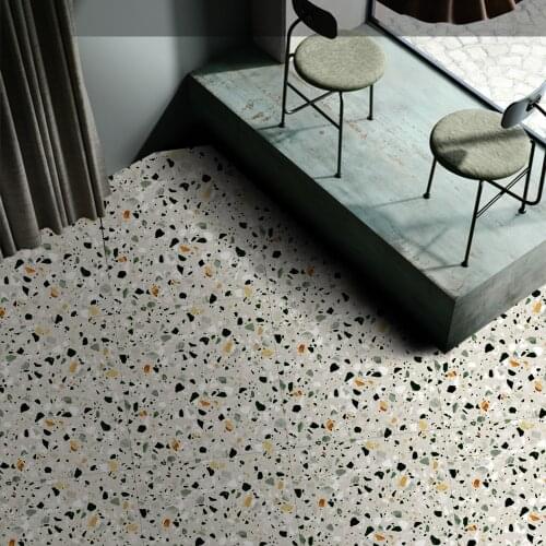 Imitative Terrazzo 3D Wall Stickers Marble Brick Floor Stickers Living Room Bedroom Kitchen Bathroom Decoration Wallstickers Art