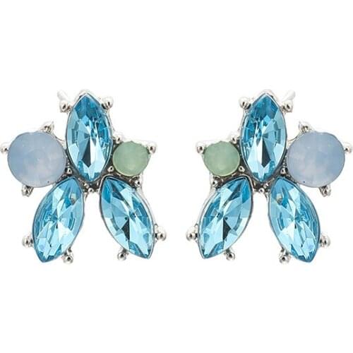 Fashion female jewelry wholesale girls birthday party pearl crystal leaves mix and match gorgeous 6 pairs/sets of earrings gift