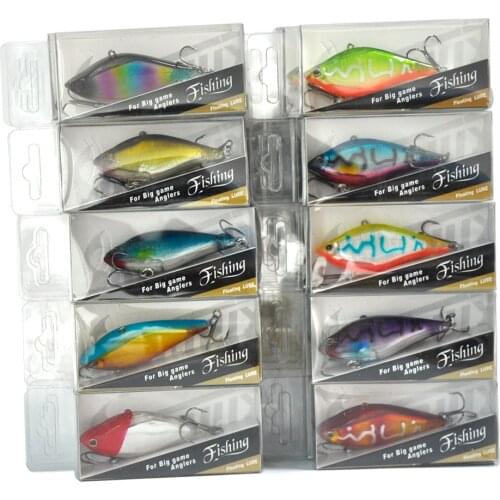Wholesale Lots of 60pcs 13.8g 6.5cm Sinking VIB Vibration Bait Hard Fishing Lures w/ PVC Box