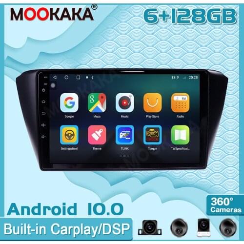 6+128GB Android10 For Skoda Fabia 2015-2019 Car Multimedia Player GPS Navigation Audio Stereo Screen Head Unit Tape Recorde