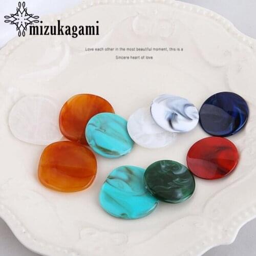 Vintage pattern blooming perforated resin round Beads 32mm 10pcs/lot used for DIY pendant earring jewelry making accessories