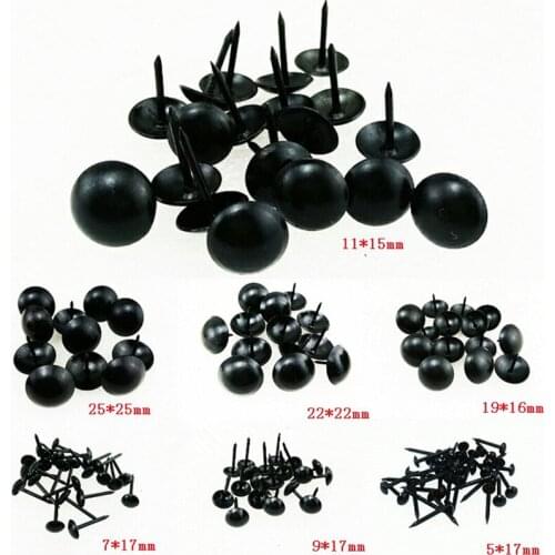 Black Iron Upholstery Nail Antique Jewelry Case Box Sofa Decorative Tack Stud Pushpin Decorative Furniture Nails,100Pcs