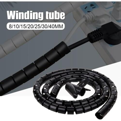 Cable Holder Organizer Flexible Spiral Tube Cable Organizer Wire Management Cord Protector Cable Winder