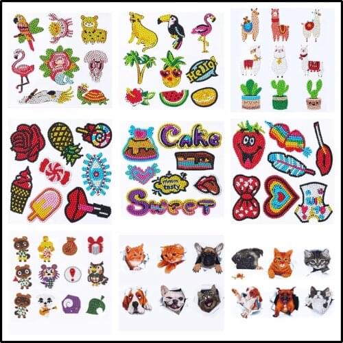 Childrens 5D Diamond Painting Sticker Kit Childrens Handmade DIY Art Diamond Art Digital Mosaic Sticker