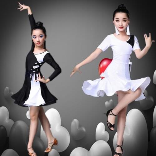 Childrens Latin dance skirt girls costumes childrens summer performance competition practice clothes Latin dance costumes