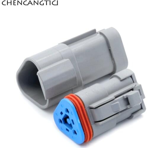 1 Set Deutsch 3 Pin DT04-3P-P006 DT06-3S-P006 Automotive Waterproof Connector With 120 Ohm Resistance AT04-3P-RJ120
