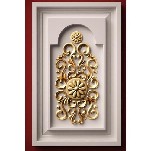 STL Model Door Panel for CNC Router 3D Printer Artcam Aspire Cut3d -44