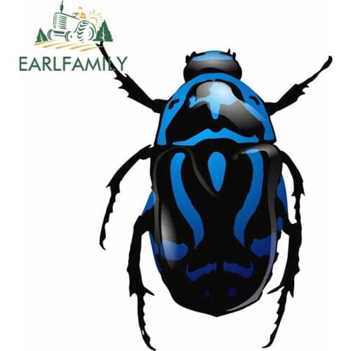 EARLFAMILY 13cm x 9.8cm For Bule Beetle Car Stickers Auto Air Conditioner Decal Car Accessories Scratch-Proof For JDM SUV RV