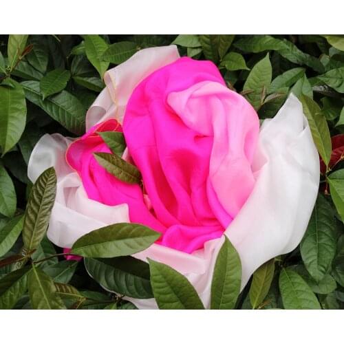 2016 design 100% real silk belly dance veil, cheap dance veils,tari perut kostum veil wholesale 250*114cm Rose Red+pink+White