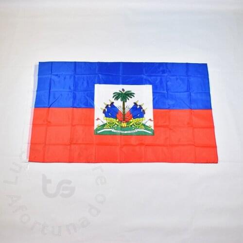 Haiti Flag 90x150cm 100% Polyester 2 Sides Printed National Flag Haiti Sports and Home Decorative Flags and Banners