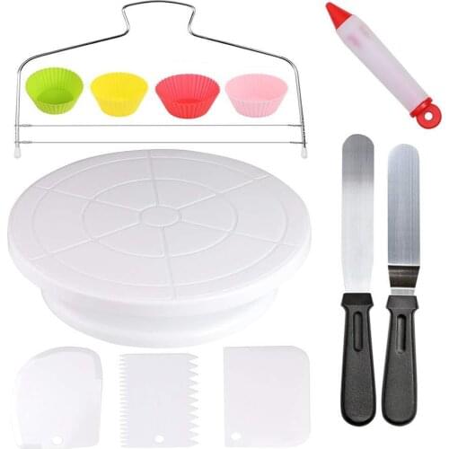 12 PCS Accessories Stainless Steel Bakeware Cupcake Liner Cupcake Stand DIY Baking Cake Decorating Tools Multisize Cake Mold