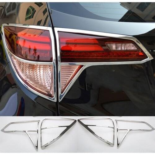CHROME TAILLIGHT REAR LIGHT LAMP COVER TRIM MOLDING GARNISH STYLING BEZEL GARNISH FOR HONDA VEZEL HRV HRV-V 2015 2016 2017 2018
