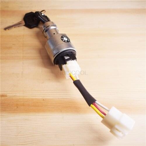 FORklift start key switch start lock JK411 three-wire four-wire suitable FOR 1-3-3.5-5-10 tons High-quality accessories