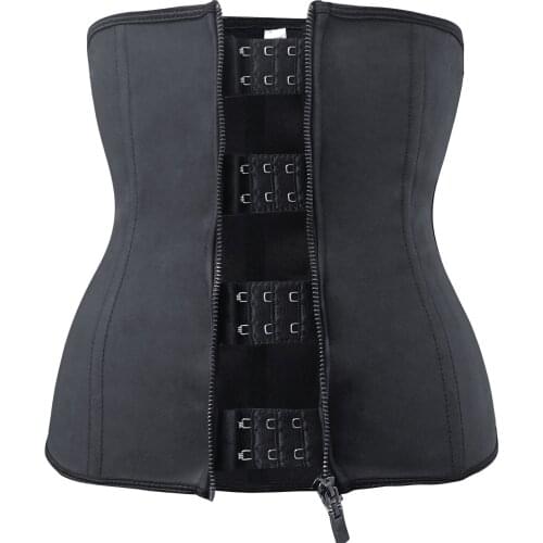 9 Steel Boned Latex Waist Trainer Corset Shaper Zip Up Slimming Cincher Girdle Plus Size 6XL Corse Korsett Men And Women Bustier