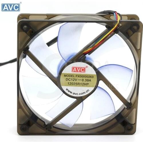 For AVC pwm cooling fan 120mm 12025 FX00000263 12025R12HP 12cm 12V 0.39A 4p Computer Case cpu cooler Fans