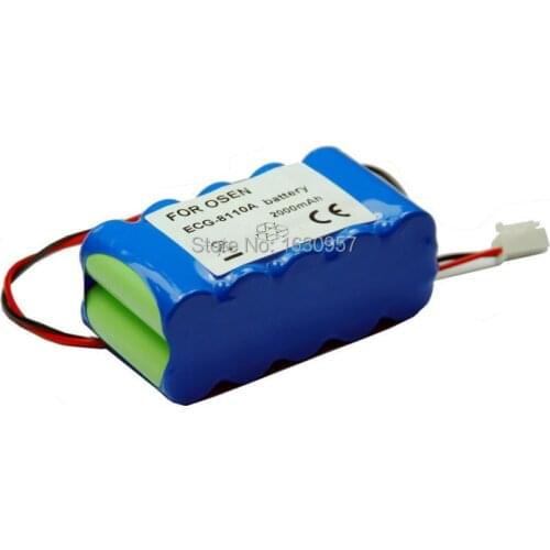 Li-ION 2600 mAh High Quality Imported Battery Cells ECG-8110 Battery For OSEN ECG-8110 ECG-8110A ECG-8130A ECG Monitor Battery