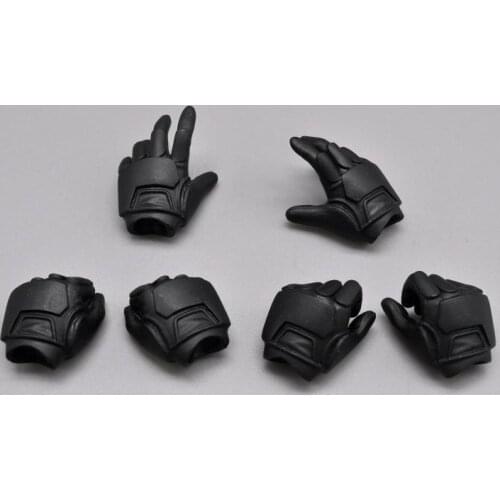 For Sale MEDI RAH Chooser 1/6th Soldier Black Gloves Armor Fist Hand Models For Usual 12 inch Doll Action
