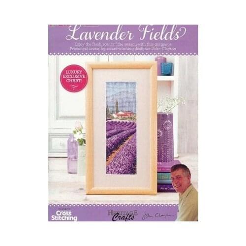 Top Quality Lovely Hot Sell Counted Cross Stitch Kit Lavender Fields Field Landscape Scenic Countryside hetitage