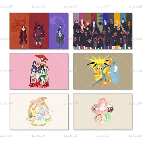 Japanese Hot Anime Naruto Minimalist Art Poster Sasuke Wall Picture Print Canvas Painting Living Room Home Decoration Cuadros