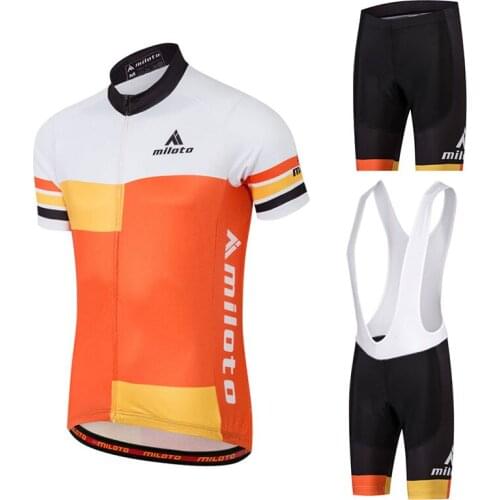 MILOTO 2020 men NEW Team short sleeve cycling Jersey summer cycling wear ropa ciclismo /bib shorts 3D gel pad set Selling
