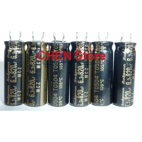 20PCS NEW RUBYCON MCZ 6.3V820UF 8X25MM electrolytic capacitor mcz 820uf 6.3v Ultra low ESR motherboard 820uF/6.3V