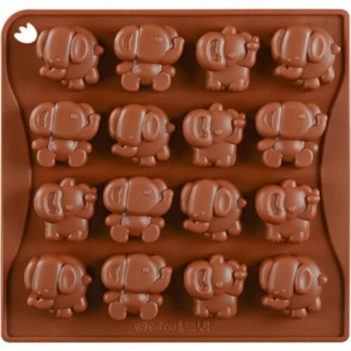 Elephant Silicone Chocolate Molds Animal Candy Soap Chocolate Gummy Mold Baking Fondant Ice Pudding Jelly Molds Cake Topper Mold