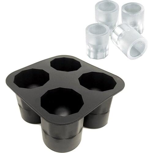 Silicone Ice Shot Glass Mold Freeze 4 Shot Glasses Silicone Ice Cup Trays Ice Shot Glass Tray Dishwasher Safe