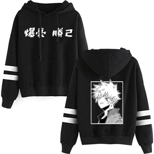 My Hero Academia Hoodies Bakugou Cosplay Print Anime Sweatshirt Loose Oversized Men Women Hooded Pullovers Top 2021 MHA New