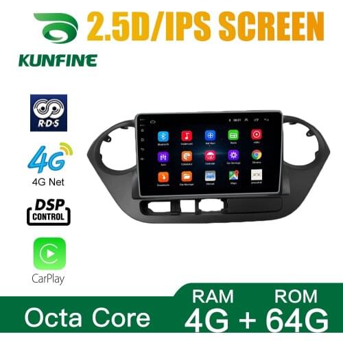 Octa Core Android 10.0 Car DVD GPS Navigation Player Deckless Car Stereo For HYUNDAI I10 2013-2017 RHD LHD Radio Dvice