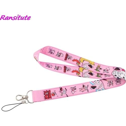 Ransitute R1560 Cartoon Funny Dog Key Chain Lanyard Gifts For Child Students Friends Phone USB Badge Holder