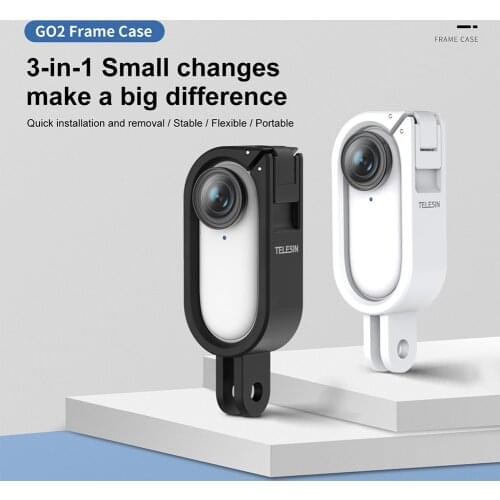 For Insta360 Go 2 Camera Protective Frame Mount 1/4 Adapter Adjustable Angle Quick Release Bracket Stabilizer For Insta 360 GO2