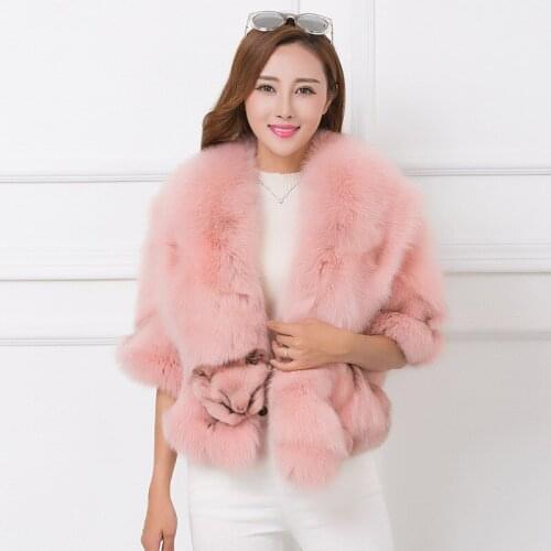 Warm Real Coat Female Short Winter Coats Outerwear Natural Full Pelt Fox Fur Jackets For Women WYQ831