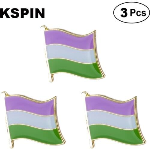 Genderqueer pride Lapel Pin Brooches Pins Flag badge Brooch Badges