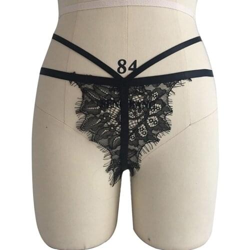 1 PCS Sexy Lace Panty Briefs Hollow Thong Underwear G-string Elastic Adjustable Fetish Bondage Lingerie Body Harness Belt