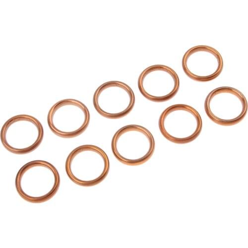 10x Exhaust Muffler Pipe Gasket Motorcycle Exhaust Gasket For Jialing
