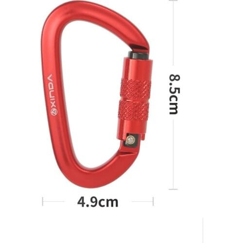 16/25KN D/O Shaped Mountaineering Caving Rock Climbing Carabiner Safety Master Screw Lock Buckle Escalade Equipement Hammock